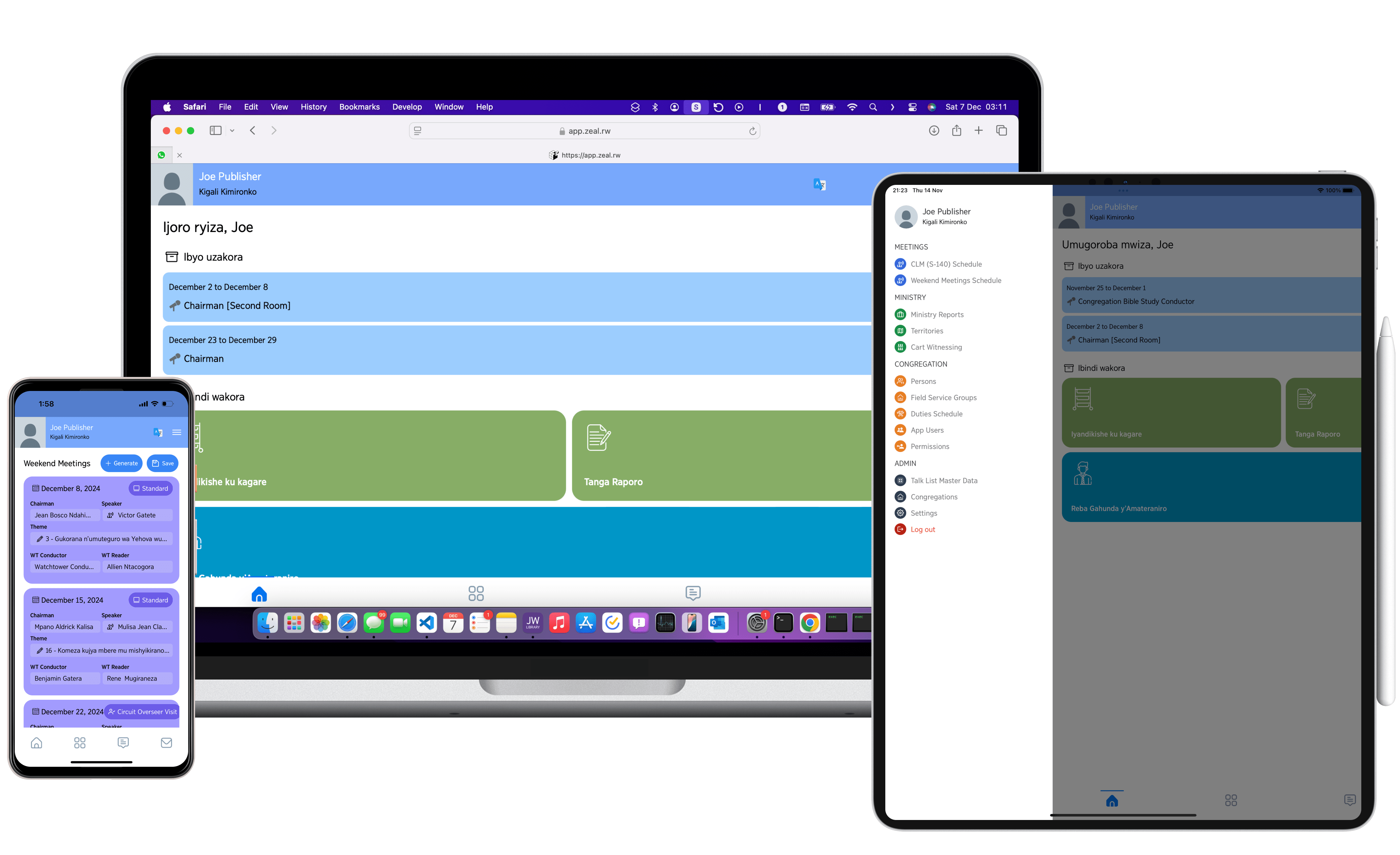 Zeal App Interface